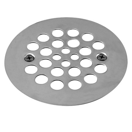 WESTBRASS 4-1/4" O.D. Shower Strainer Plastic-Oddities Style in Polished Chrome D3193-26